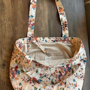 Floral Canvas Tote Bag